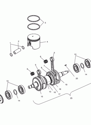 CRANKSHAFT and PISTON - W035101CA / W035101IA (4981048104C04)