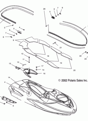 HULL and BODY - W035303CA / CB / IA / IB (4981068106A05)