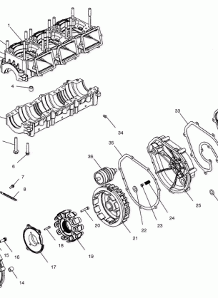 CRANKCASE - W035303CA / CB / IA / IB (4981068106B12)