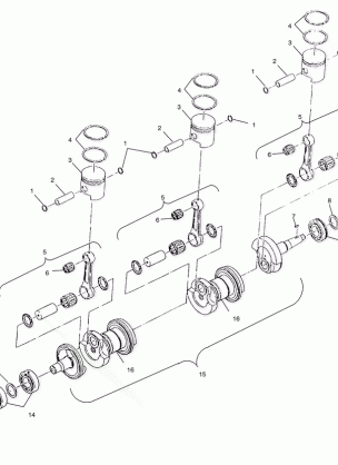 CRANKSHAFT and PISTON - W025098D / W025098C / W025098I (4971447144C03)