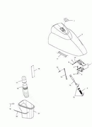 FRONT STORAGE COMPARTMENT - W025198C / D / I (4971357135A07)