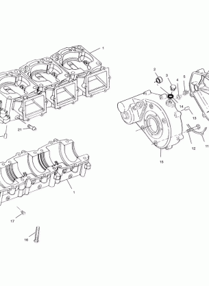 CRANKCASE - W025199D / W025199I (4971327132C05)