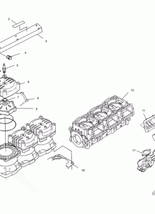 CYLINDER and MANIFOLD - W025199D / W025199I (4971327132C06)