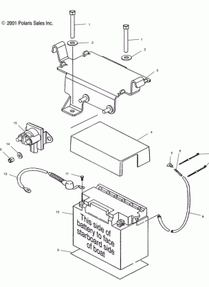 BATTERY BOX - W025297D / W025297I (4975477547B05)