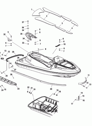 HULL and BODY - W025297D / W025297I (4975477547A05)