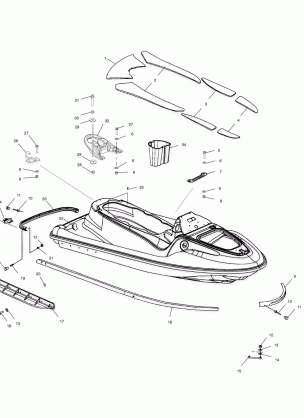 HULL and BODY - W025101C / W025101D / W025101I (4971387138A05)