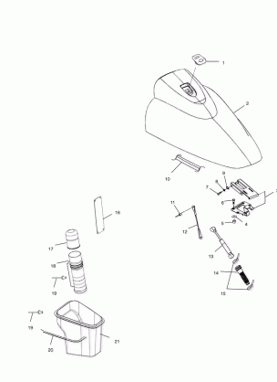 FRONT STORAGE COMPARTMENT - W025197D / W025197I (4971297129A07)