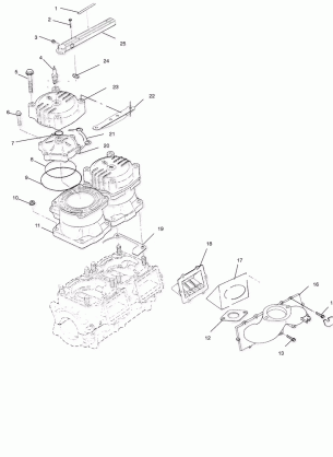 CYLINDER & MANIFOLD - W014697D (4964806480B013)