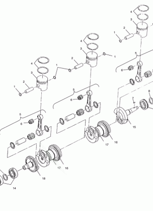 CRANKSHAFT and PISTON - W014699D (4964816481C002)