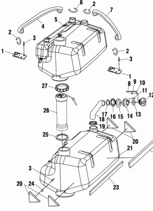 FUEL TANK - W015098D (4964876487A010)