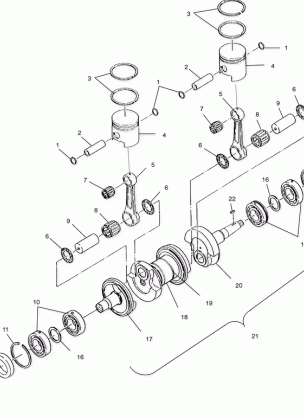 CRANKSHAFT and PISTON - W004673I (4955755575C004)