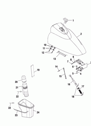 FRONT STORAGE COMPARTMENT - W005197D (4955815581A009)