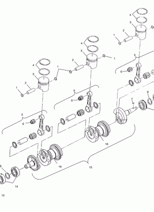 CRANKSHAFT and PISTON - W005098I (4955785578C006)