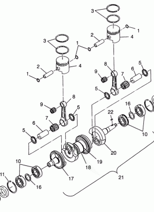 CRANKSHAFT & PISTON - I984573 (4946554655c003)