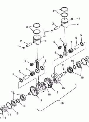 CRANKSHAFT & PISTON - I984673 (4945164516C005)