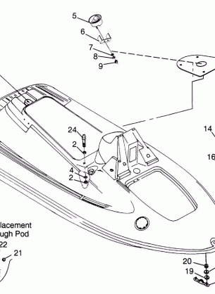 HULL and BODY SL 700 B974071 Intl. SL 700 I974071 SL 700 Deluxe B974072 a (4940874087A007)