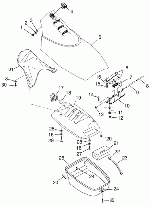 FRONT STORAGE COMPARTMENT - B974978 (4941254125a008)