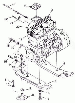 ENGINE MOUNTING SL 700 B974071 Intl. SL 700 I974071 SL 700 Deluxe B974072 (4940874087B003)