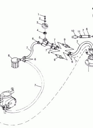 FUEL SYSTEM (SL 700) SL 700 B974071 and Intl. SL 700 I974071 (4940874087A011)