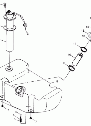 FUEL TANK SL 700 B974071 Intl. SL 700 I974071 SL 700 Deluxe B974072 and I (4940874087A010)