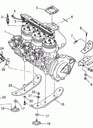 ENGINE MOUNTING SL 780 B974088 and Intl. SL 780 I974088 (4940924092B001)