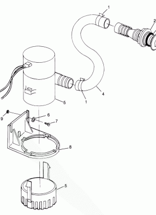 BILGE PUMP HURRICANE B974473 and Intl. HURRICANE I974473 (4941044104B011)