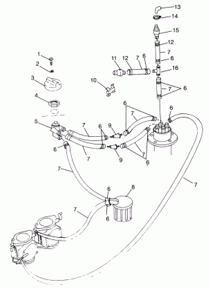 FUEL SYSTEM HURRICANE B974473 and Intl. HURRICANE I974473 (4941044104A011)