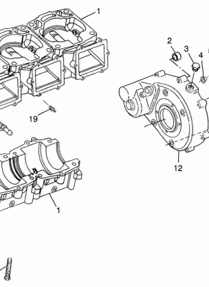 CRANKCASE SLTX B974590 and INTL. SLTX I974590 (4941214121B013)