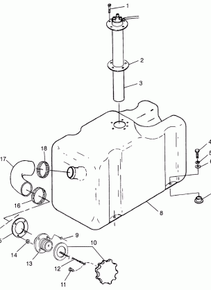 FUEL TANK SLTX B974590 and INTL. SLTX I974590 (4941214121A009)