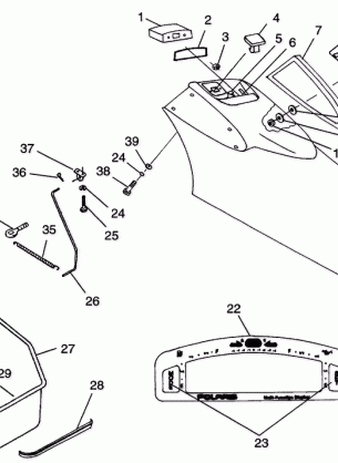 FRONT STORAGE COMPARTMENT SLTX B974590 and INTL. SLTX I974590 (4941214121A008)