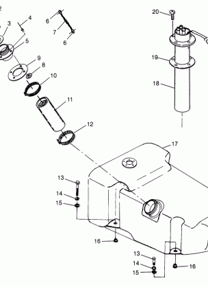 FUEL TANK SL 780 B974088 and Intl. SL 780 I974088 (4940924092A009)