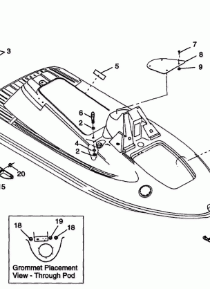 HULL and BODY SL 900 B974091 and SL 1050 B974090 (4940974097A006)