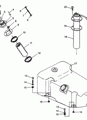 FUEL TANK SL 900 B974091 and SL 1050 B974090 (4940974097A010)