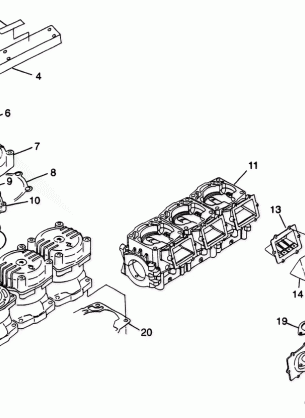 CYLINDER & MANIFOLD SL 900 B974091 and SL 1050 B974090 (4940974097C003)