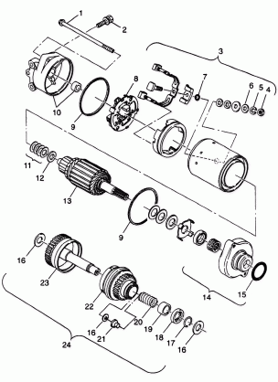 STARTING MOTOR SL 900 B974091 and SL 1050 B974090 (4940974097C011)