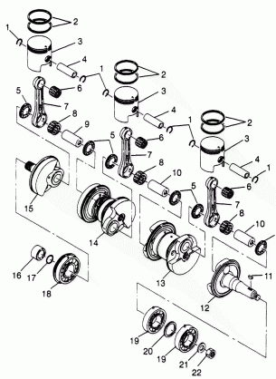 CRANKSHAFT & PISTON SLT 780 B974588 (4941174117C003)