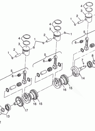 CRANKSHAFT & PISTON SLTX B974590 and INTL. SLTX I974590 (4941214121C003)