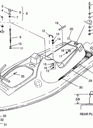 HULL and BODY SLT 700 B964166 and Intl. SLT 700 I964166 (4933923392A006)