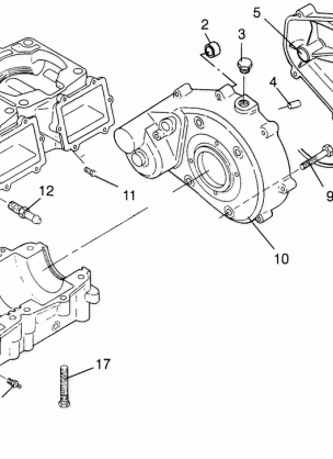 CRANKCASE SLT 700 B964166 and Intl. SLT 700 I964166 (4933923392B013)