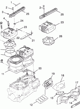 CYLINDER & MANIFOLD SLT 700 B964166 and Intl. SLT 700 I964166 (4933923392B014)