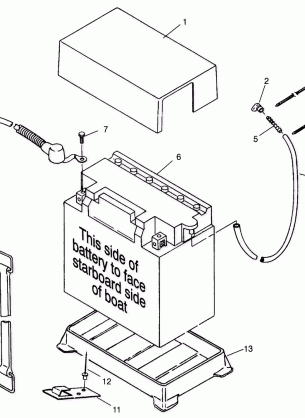 BATTERY BOX SLT 700 B964166 and  Intl. SLT 700 I964166 (4933923392B005)