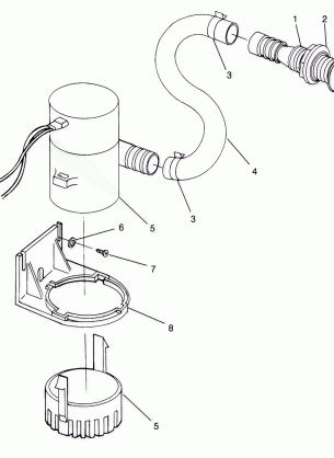 BILGE PUMP SLX 780 B964287 and Intl. SLX 780 I964287 (4937443744B013)