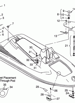 HULL and BODY SLX 780 B964287 and  Intl. SLX 780 I964287 (4937443744A006)