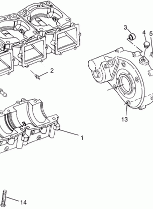 CRANKCASE SL 900 B964291 and Intl. SL 900 I964291 (4935583558C001)