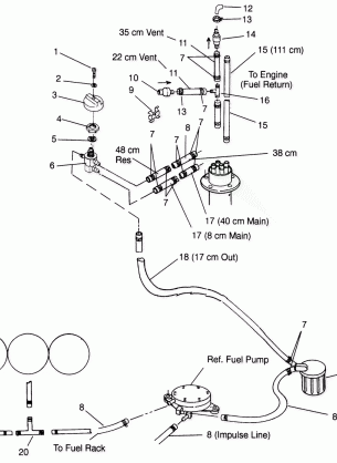 FUEL SYSTEM SL 900 B964291 and  Intl. SL 900 I964291 (4935583558A010)