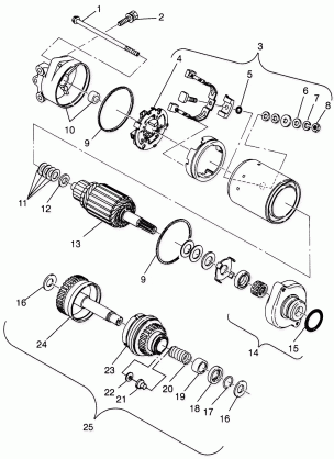 STARTING MOTOR SL 900 B964291 and  Intl. SL 900 I964291 (4935583558C008)