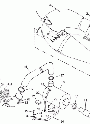 EXHAUST SYSTEM SL 900 B964291 and  Intl. SL 900 I964291 (4935583558B005)