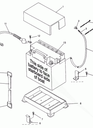 BATTERY BOX SL 900 B964291 and  Intl. SL 900 I964291 (4935583558B006)