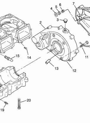 CRANKCASE HURRICANE B964466 and Intl. HURRICANE I964466 (4935733573B014)