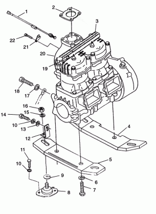 ENGINE MOUNTING HURRICANE B964466 and Intl. HURRICANE I964466 (4935733573B001)